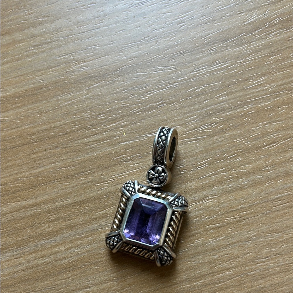 Elegant Silver and Purple Pendant